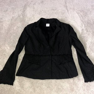 Cabi size 6‎ Blazer Jacket Black Eyelet
